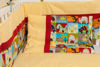 Imagine Lenjerie patut bebe cu galben 3 piese "Dinozauri" 60 x 120 cm
