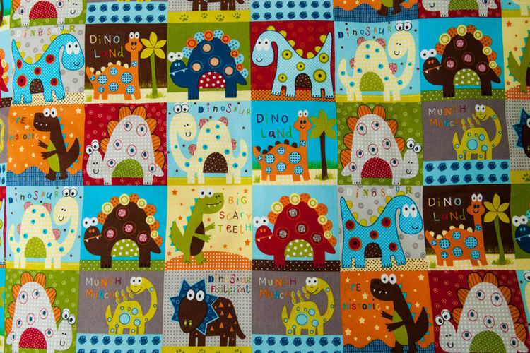 Imagine Lenjerie patut bebe cu galben 3 piese "Dinozauri" 60 x 120 cm