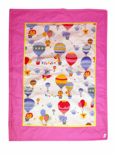Imagine Paturica Misa "Balonase" cu roz, KidsDecor, din bumbac