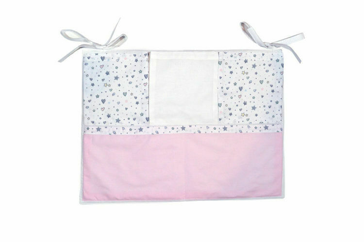 Imagine Organizator patut "Stelute" roz, KidsDecor, din bumbac