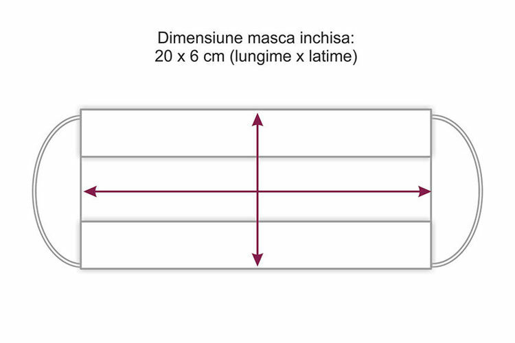 Imagine Masca faciala din bumbac reutilizabila 3 straturi cu buzunar culoare alba