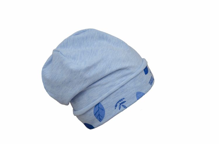 Imagine Caciula copii Leaf din bumbac elastic in strat dublu, cu bordura 0-6 luni