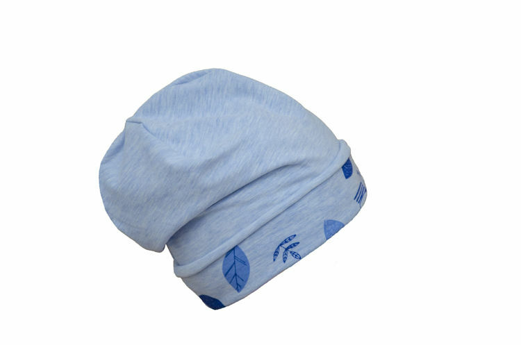 Imagine Caciula copii Leaf din bumbac elastic in strat dublu, cu bordura 3-5 ani