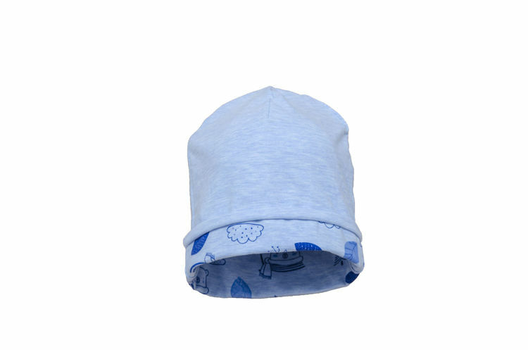 Imagine Caciula copii Leaf din bumbac elastic in strat dublu, cu bordura 3-5 ani
