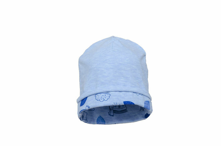 Imagine Caciula copii Leaf din bumbac elastic in strat dublu, cu bordura 6-10 ani
