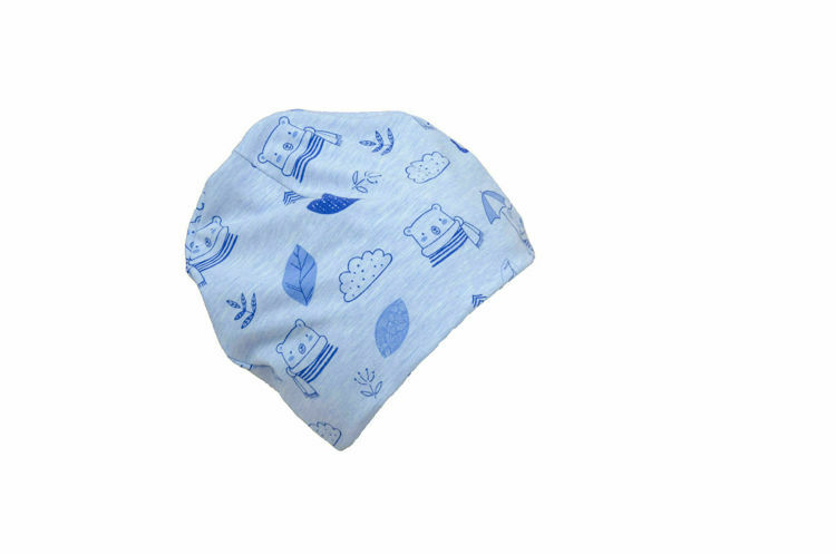 Imagine Caciula copii Leaf din bumbac elastic in strat dublu 6-18 luni