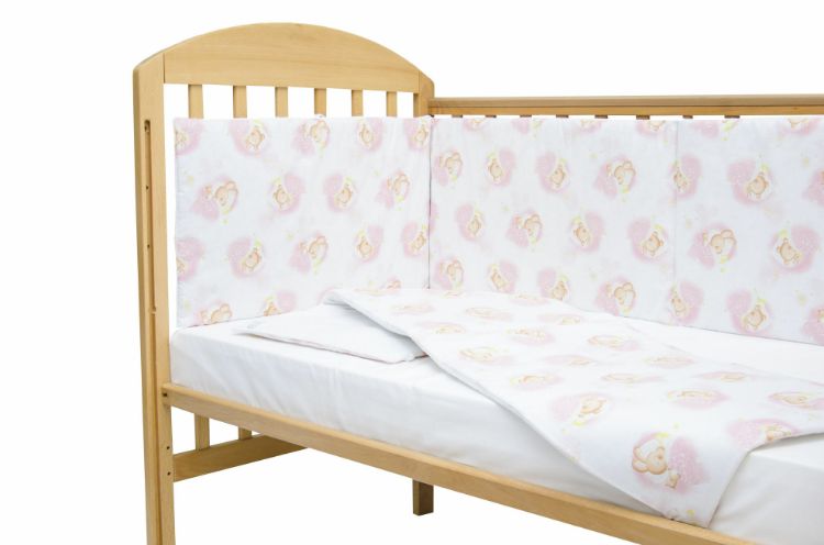 Imagine Set protectii patut Pink Bear's Dream, din bumbac