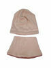 Poza cu Set caciula cu protectie gat Fleece Pink pentru copii 3-6 luni, din bumbac