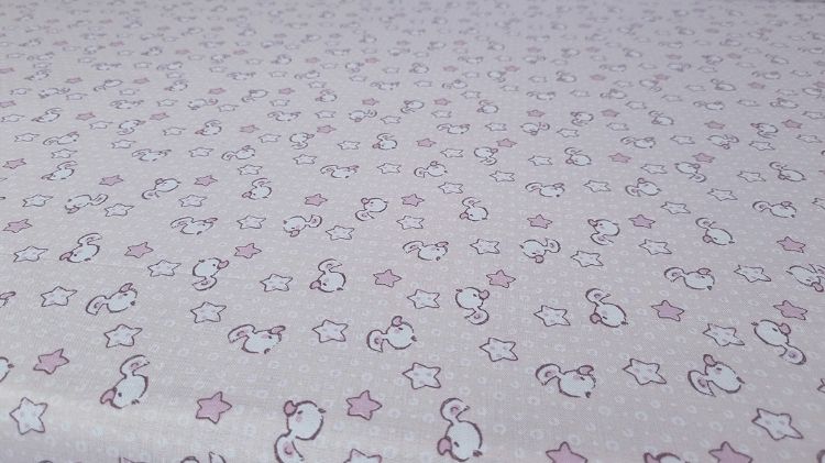 Imagine Set cearceafuri Pink Ducks, cu elastic, din bumbac