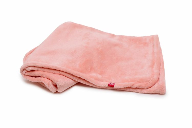 Imagine Paturica pufoasa de plus roz, din polyester