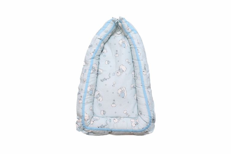 Imagine Baby Nest Ursuletul Martinica albastru - culcus bebelus pentru dormit, reversibil, multifunctional 100 x 60 cm