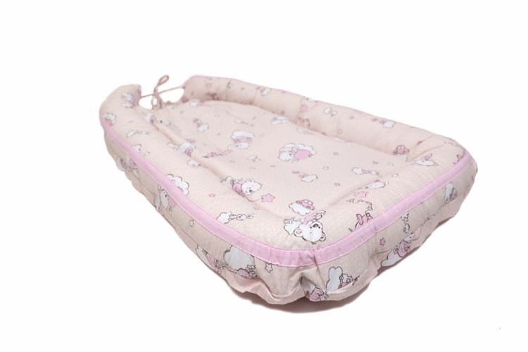 Imagine Baby Nest Ursuletul Martinica roz - culcus bebelus pentru dormit, reversibil, multifunctional 100 x 60 cm