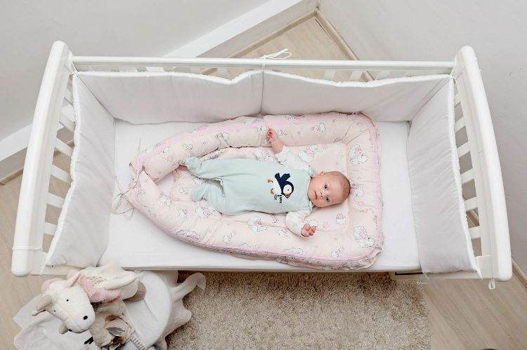 Imagine Baby Nest Ursuletul Martinica roz - culcus bebelus pentru dormit, reversibil, multifunctional 100 x 60 cm