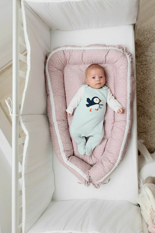 Imagine Baby Nest Marshmellow Spots - culcus bebelus pentru dormit, reversibil, multifunctional 100 x 60 cm