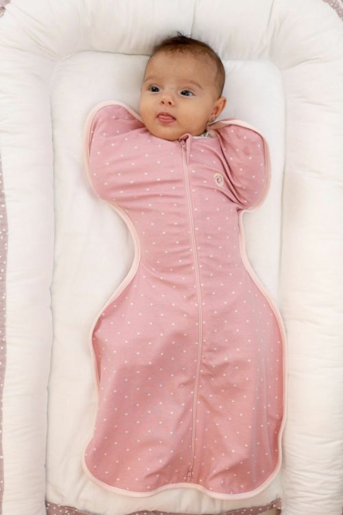 Imagine Set 2 saci de dormit nou-nascut Swaddle First Sleep Sweet Star & Blush Pink, tog 0.5