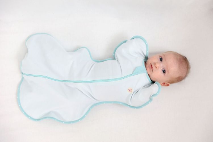 Imagine Set 2 saci de dormit nou-nascut Swaddle First Sleep Calm Star & Coral Blue, tog 0.5