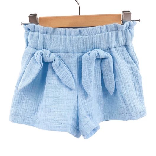 Imagine Pantaloni scurti pentru copii, din muselina, cu talie lata, Bluebird