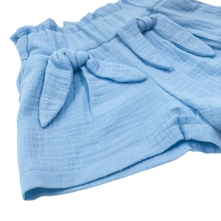 Imagine Pantaloni scurti pentru copii, din muselina, cu talie lata, Bluebird