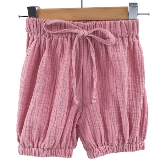 Imagine Pantaloni bufanti de vara pentru copii, din muselina,  Blushing Pink