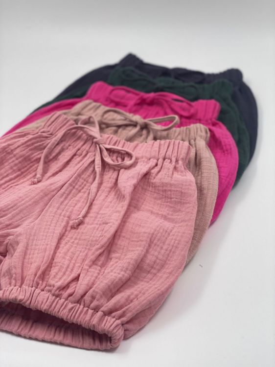 Imagine Pantaloni bufanti de vara pentru copii, din muselina, Curious Explorer