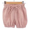 Imagine Pantaloni bufanti de vara pentru copii, din muselina, Candy Pink