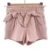 Imagine Pantaloni scurti pentru copii, din muselina, cu talie lata, Candy Pink