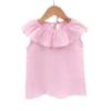 Imagine Tricou cu volanase pentru copii, din muselina, Magic Pink