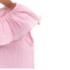 Imagine Tricou cu volanase pentru copii, din muselina, Magic Pink