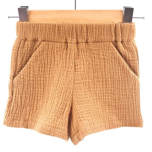 Imagine Pantaloni scurti de vara pentru copii, din muselina, Biscuit