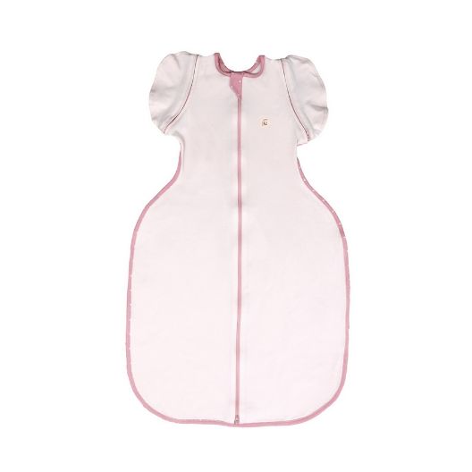 Imagine Sac de dormit Swaddle First Sleep Blush Pink, faza 2, pentru bebelusi 3-6 luni, tog 0.5