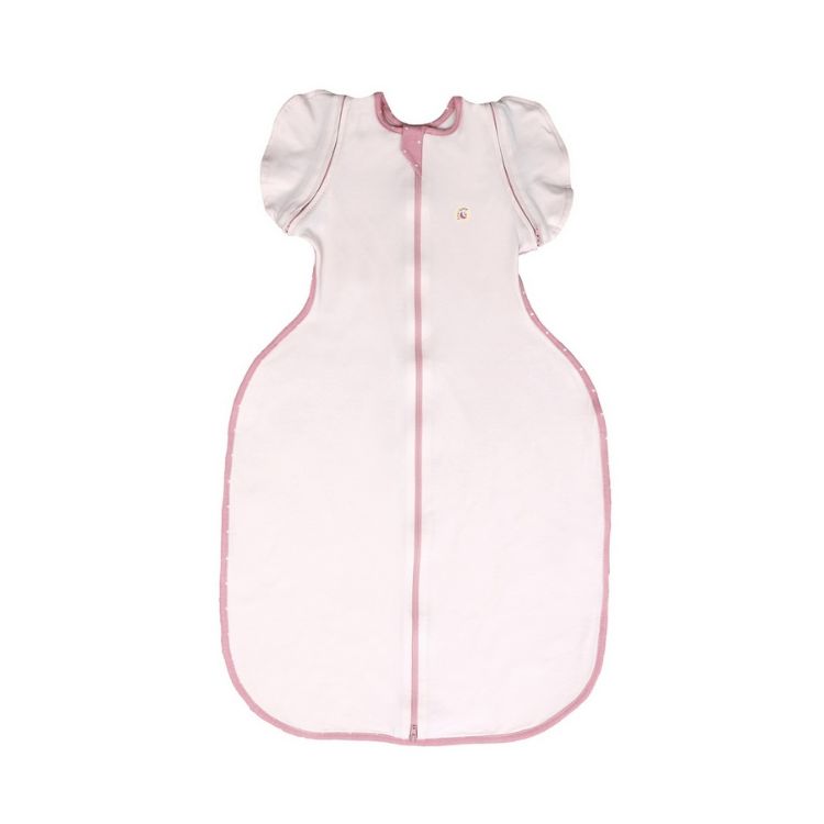 Imagine Sac de dormit Swaddle First Sleep Blush Pink, faza 2, pentru bebelusi 3-6 luni, tog 0.5