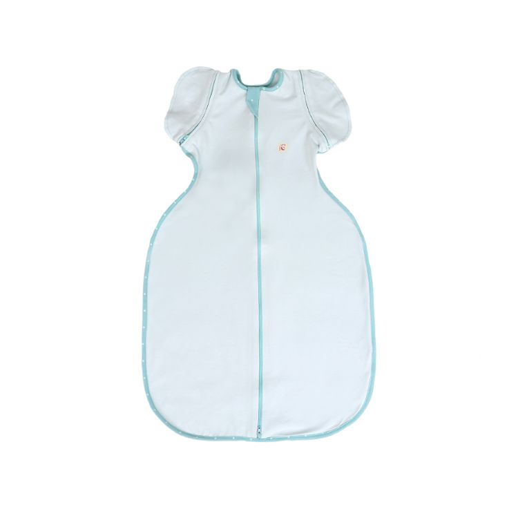 Imagine Sac de dormit Swaddle First Sleep Coral Blue, faza 2, pentru bebelusi 3-6 luni, tog 0.5