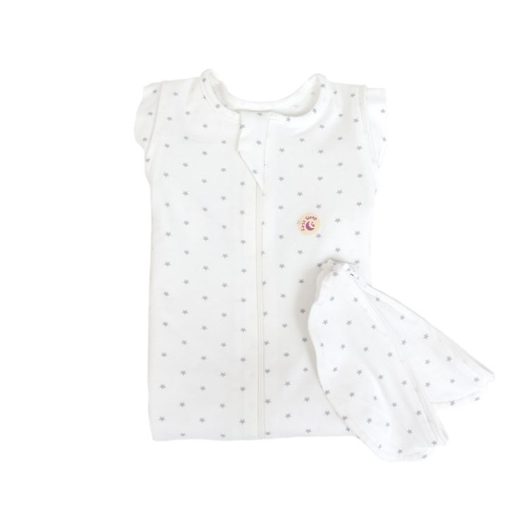 Imagine Sac de dormit Swaddle First Sleep Star Light, faza 2, pentru bebelusi 3-6 luni, tog 0.5