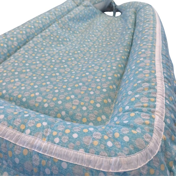 Imagine Baby Nest Bubble Blue- culcus bebelus pentru dormit, reversibil, multifunctional 100 x 60 cm  