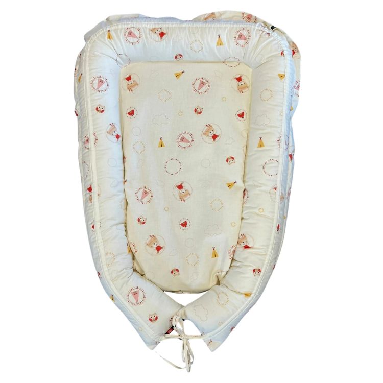 Imagine Baby Nest Mici Indieni- culcus bebelus pentru dormit, reversibil, multifunctional 100 x 60 cm 