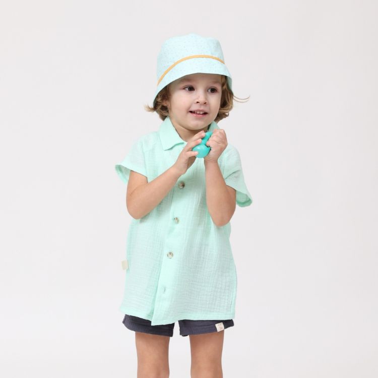 Imagine Camasa cu nasturi de vara pentru copii, din muselina, Minty